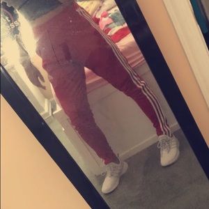 Red Adidas Track Pants❤️
